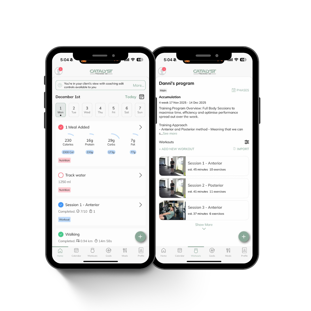 Catalyst online personal training app