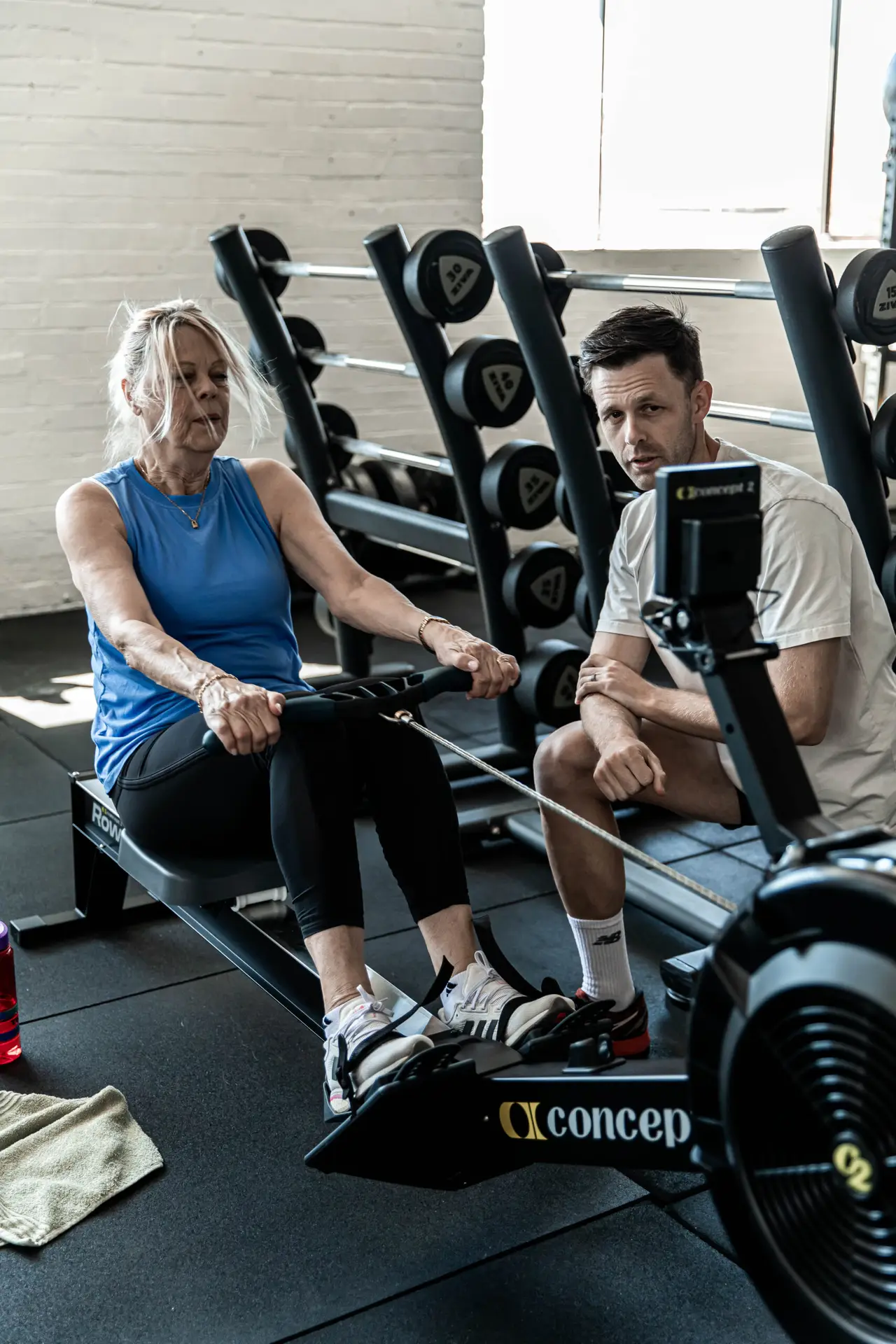 Angela coached during a strength session at Catalyst Training Co Randwick