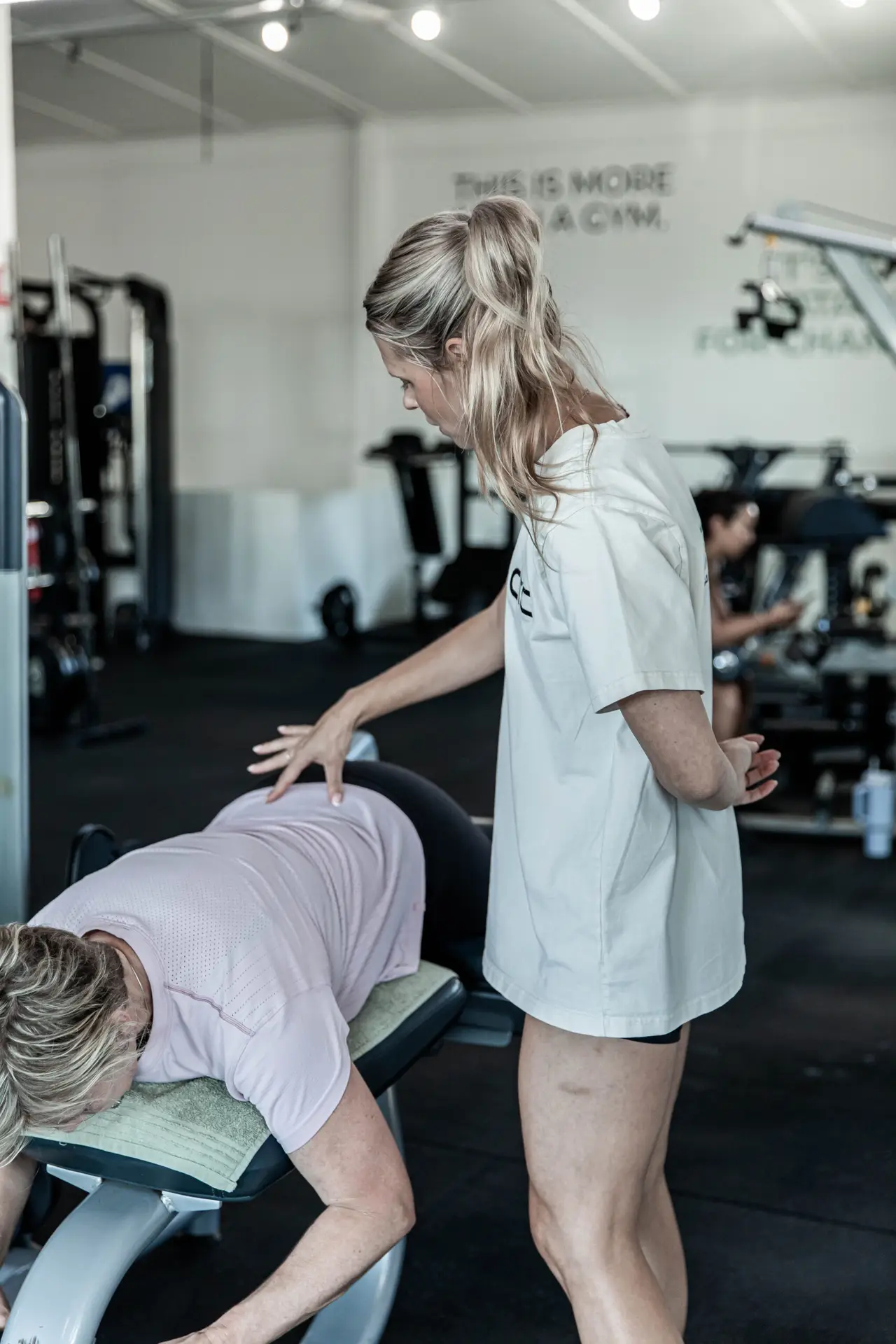 A Catalyst coach working with a personal training client at Catalyst Training Co Randwick