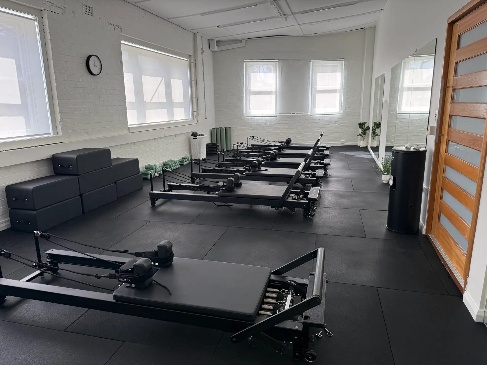 Reformer pilates machines in the pilates studio at Catalyst Training Co Randwick